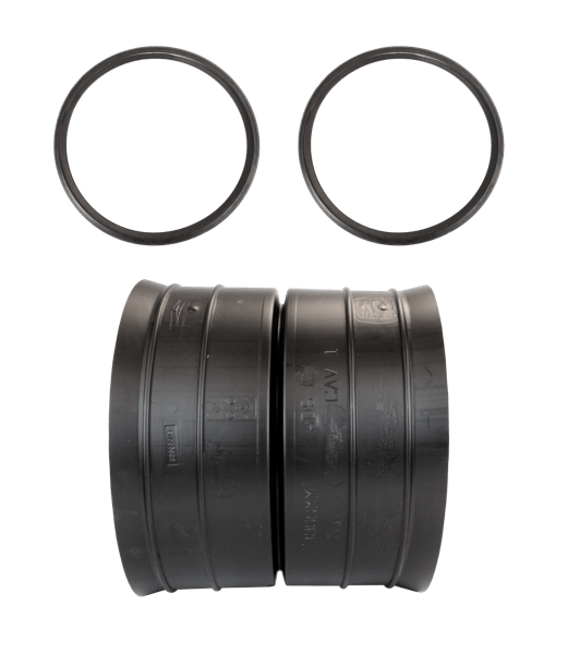 Plastic Coupler 8" Straight Water Tight Bell to Bell