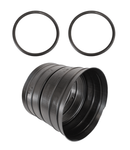 Plastic Coupler 8" Straight Water Tight Bell to Bell