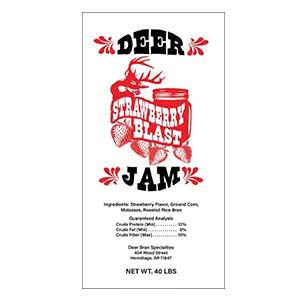 Deer Jam Strawberry Blast Rice Bran 50lb