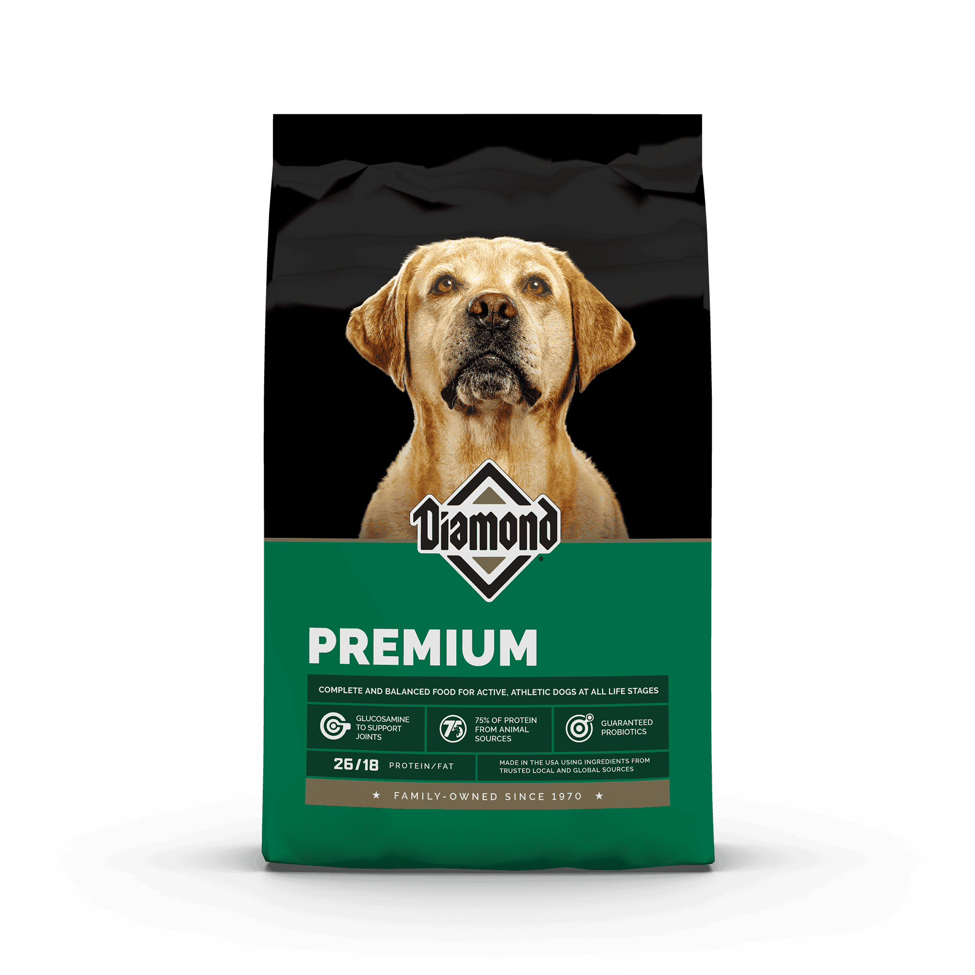 Diamond 26% Premium Dog Food 50lb