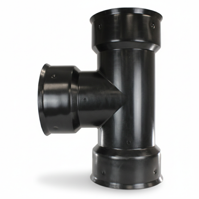 Plastic Coupler 12" Tee, Soil Tight