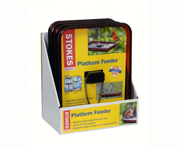 Red Platform Bird Feeder