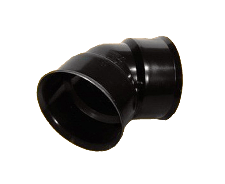Plastic Coupler 6" 45 Degree Elbow Soil Tight