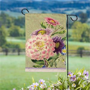 Garden Flag Vintage Cream Florals Moire