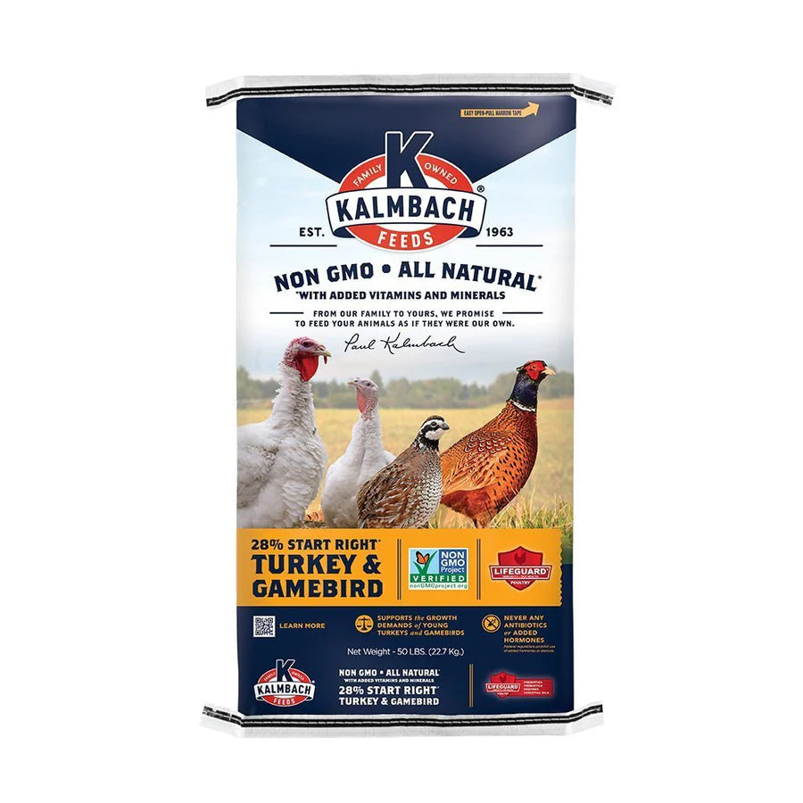 Kalmbach 28% Non-GMO Start Right Turkey & Gamebird 50lb