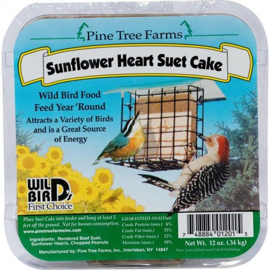 Suet Cake Sunflower Heart 12oz