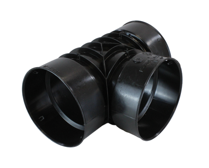 Plastic Coupler 6" Snap Tee