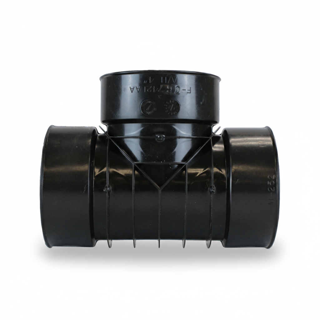 Plastic Coupler 8" Snap Tee