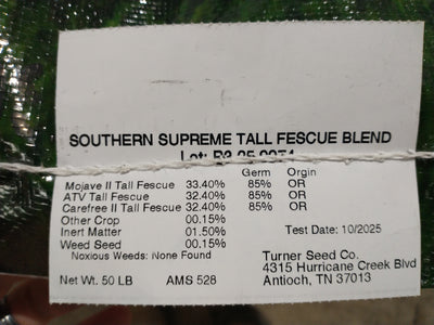 Southern Supreme Fescue Blend Grass Seed 50lb