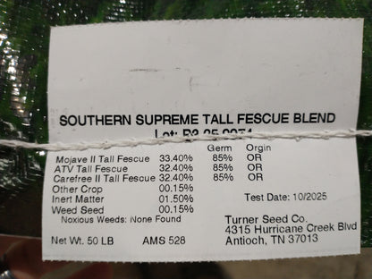 Southern Supreme Fescue Blend Grass Seed 50lb
