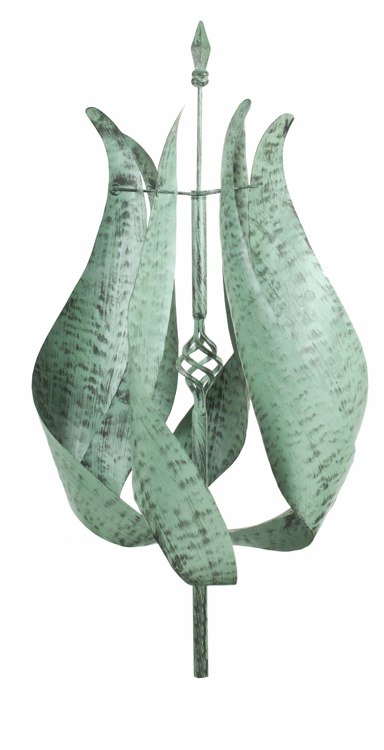 Wind Spinner Verdigris Tulip