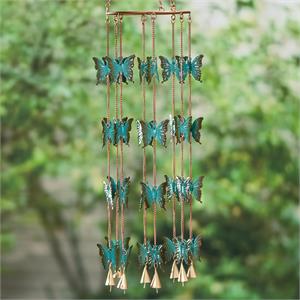 Wind Chime, Metal Butterfly 30"