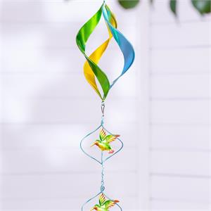 Wind Twirler Metal Hummingbird 41"