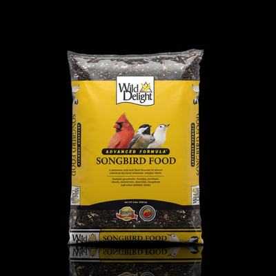 Bag of Wild Delight Songbird Food on a black background