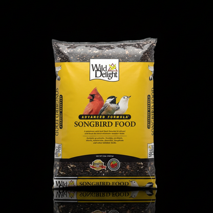 Bag of Wild Delight Songbird Food on a black background