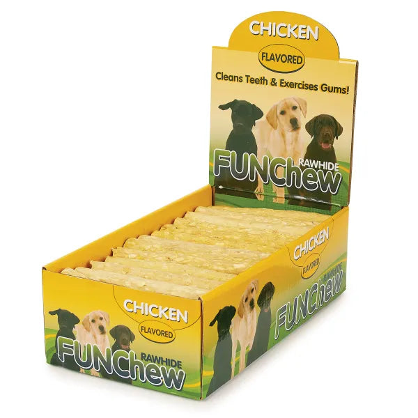 FUNChew Rawhide 5" Chicken Stick