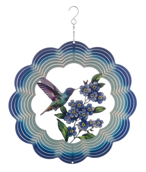 Wind Spinner, Blue Hummingbird